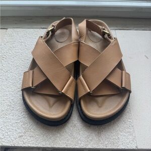 DISSH Leather Tan Sandals